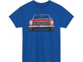 T-Shirt, Mercedes W113 Pagode, Strichzeichnung, Rot, HN W 113H