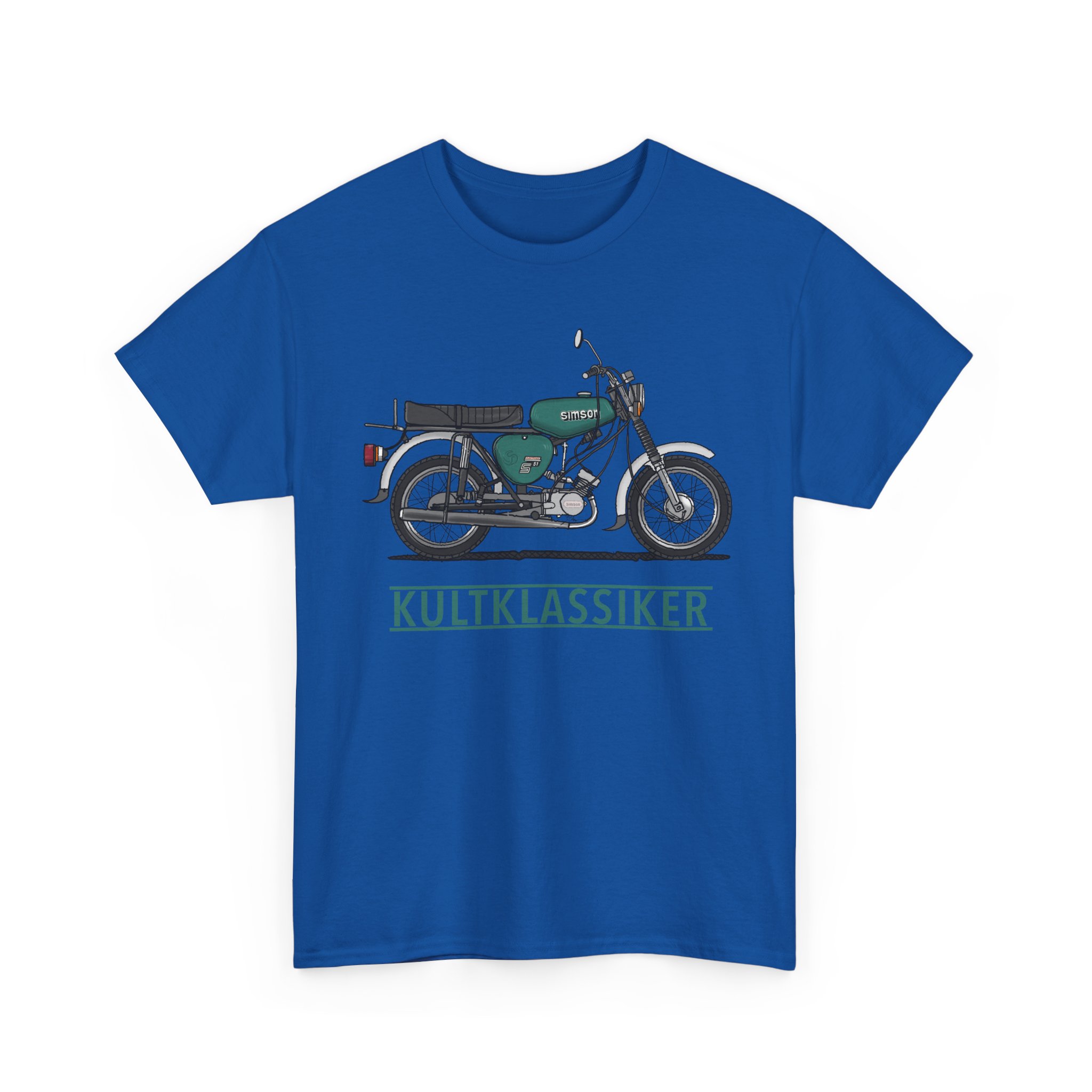 T-Shirt, Simson S51, Strichzeichnung, Grün, Schriftzug KULTKLASSIKER – Bild 6