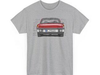 T-Shirt, Porsche 914, VW Porsche, Strichzeichnung, Bahia-Rot, RE P 9144H