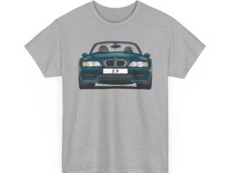 T-Shirt, BMW Z3, Strichzeichnung, Grün, personalisierbar mit Kennzeichen