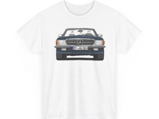 T-Shirt, Mercedes SL R107, Strichzeichnung, Blau Schwarz, PF WU 38H