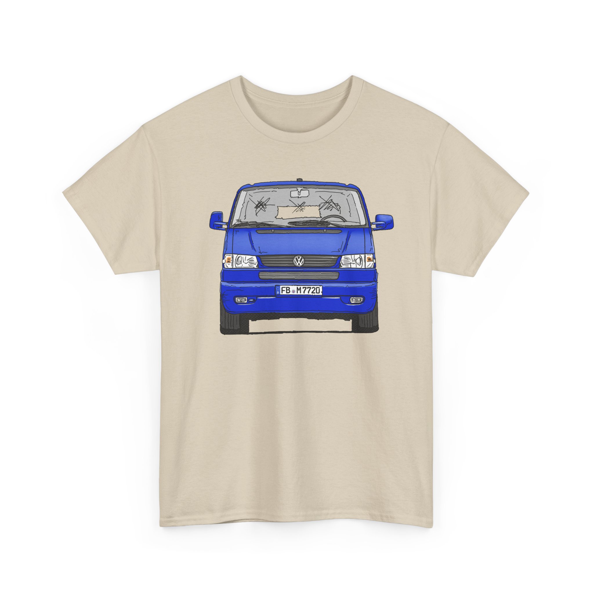 T-Shirt, VW T4 GP, Bulli, Strichzeichnung, Blau, FB M 7720 – Bild 9