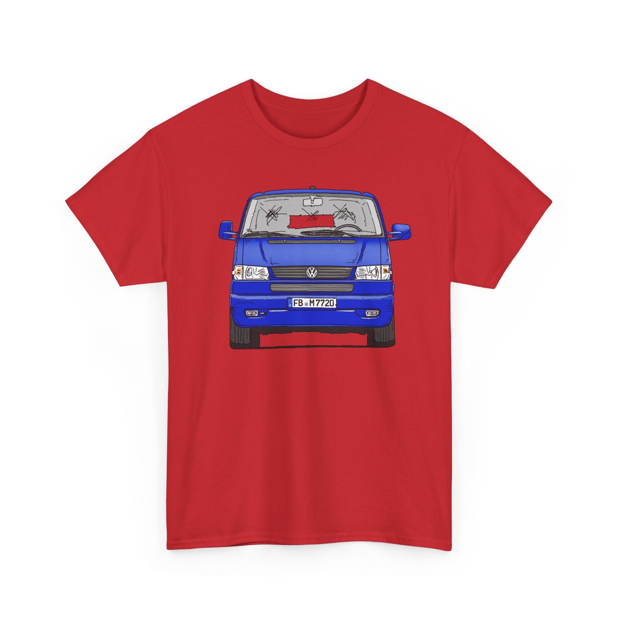 T-Shirt, VW T4 GP, Bulli, Strichzeichnung, Blau, FB M 7720 – Bild 4