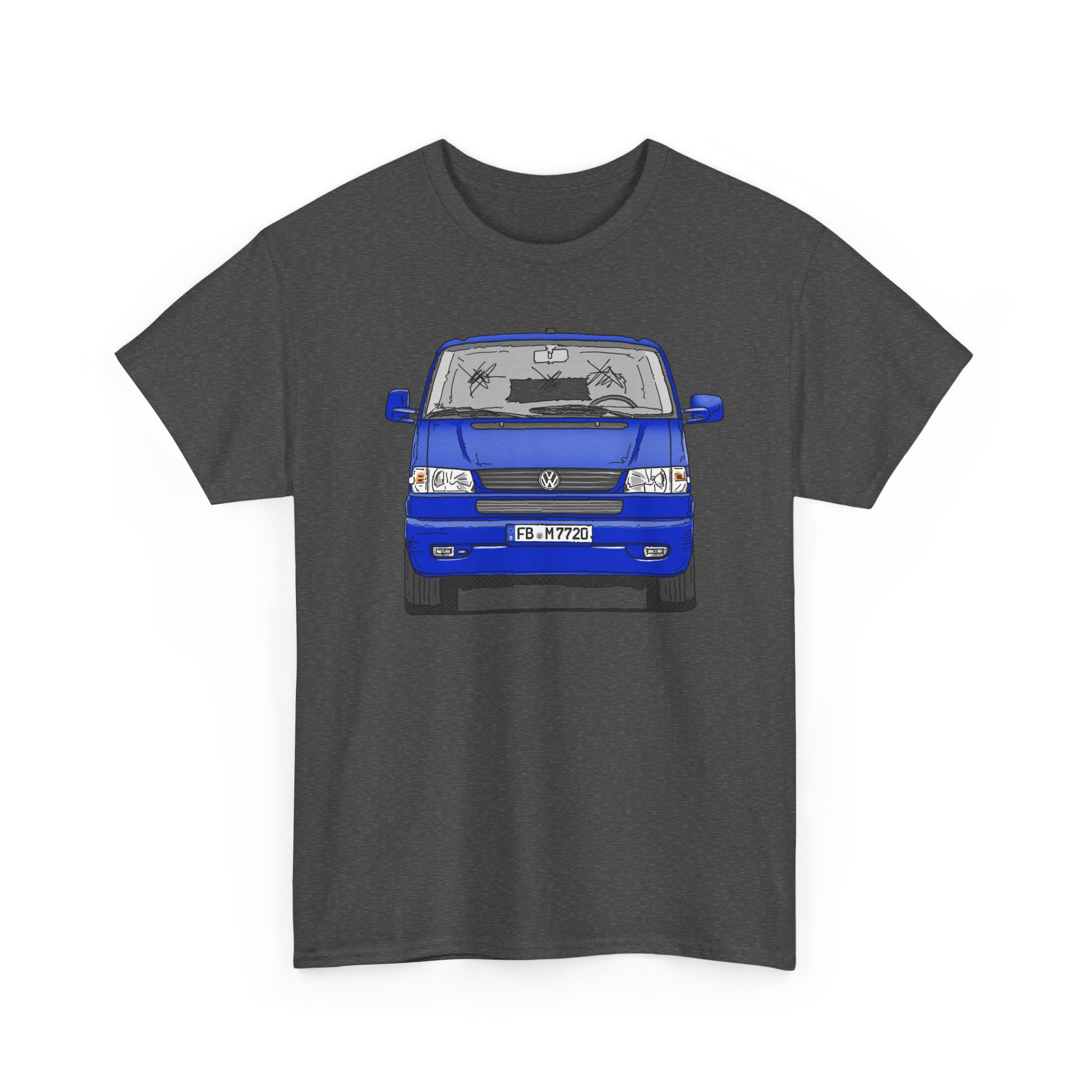 T-Shirt, VW T4 GP, Bulli, Strichzeichnung, Blau, FB M 7720 – Bild 2