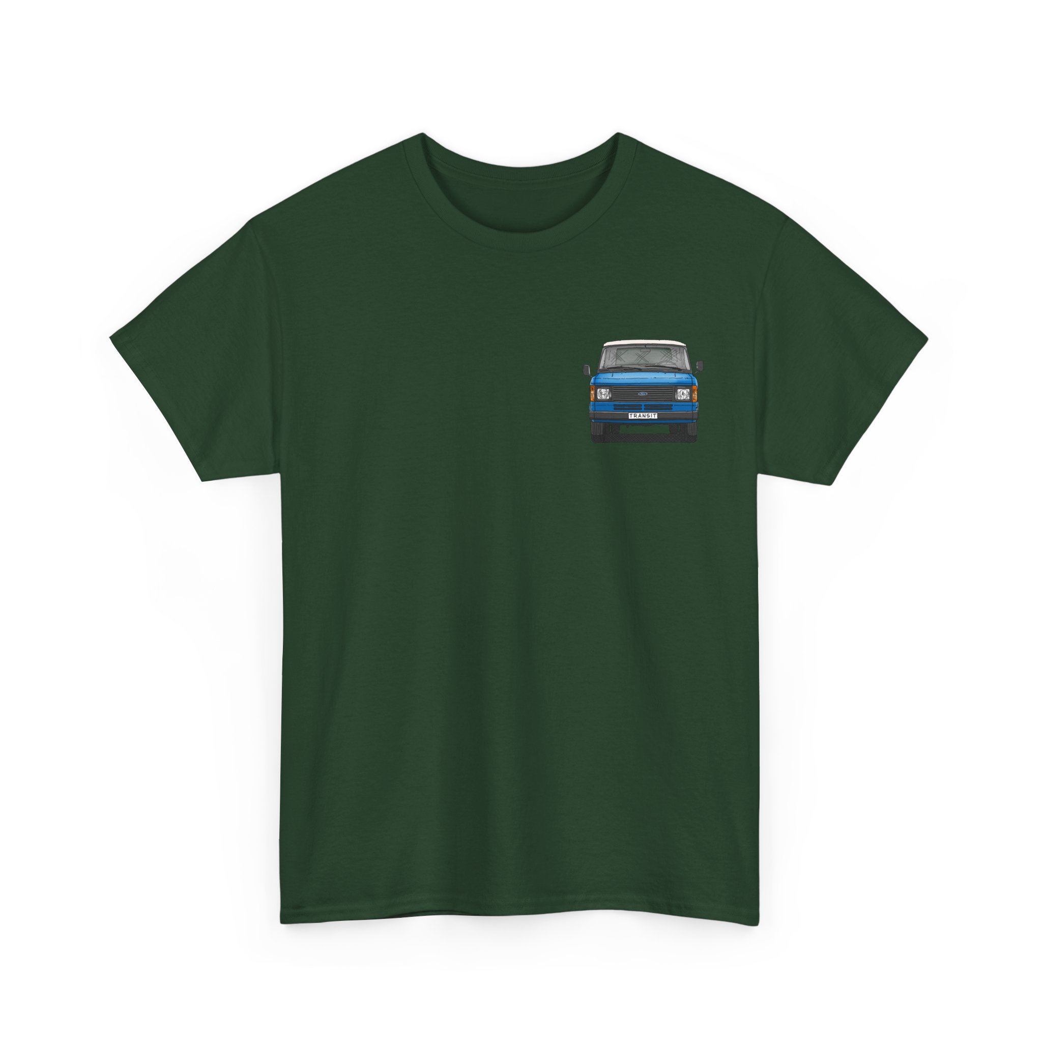 T-Shirt, Ford Transit Mk2, Strichzeichnung klein, Blau, eigenes Kennzeichen möglich – Bild 10