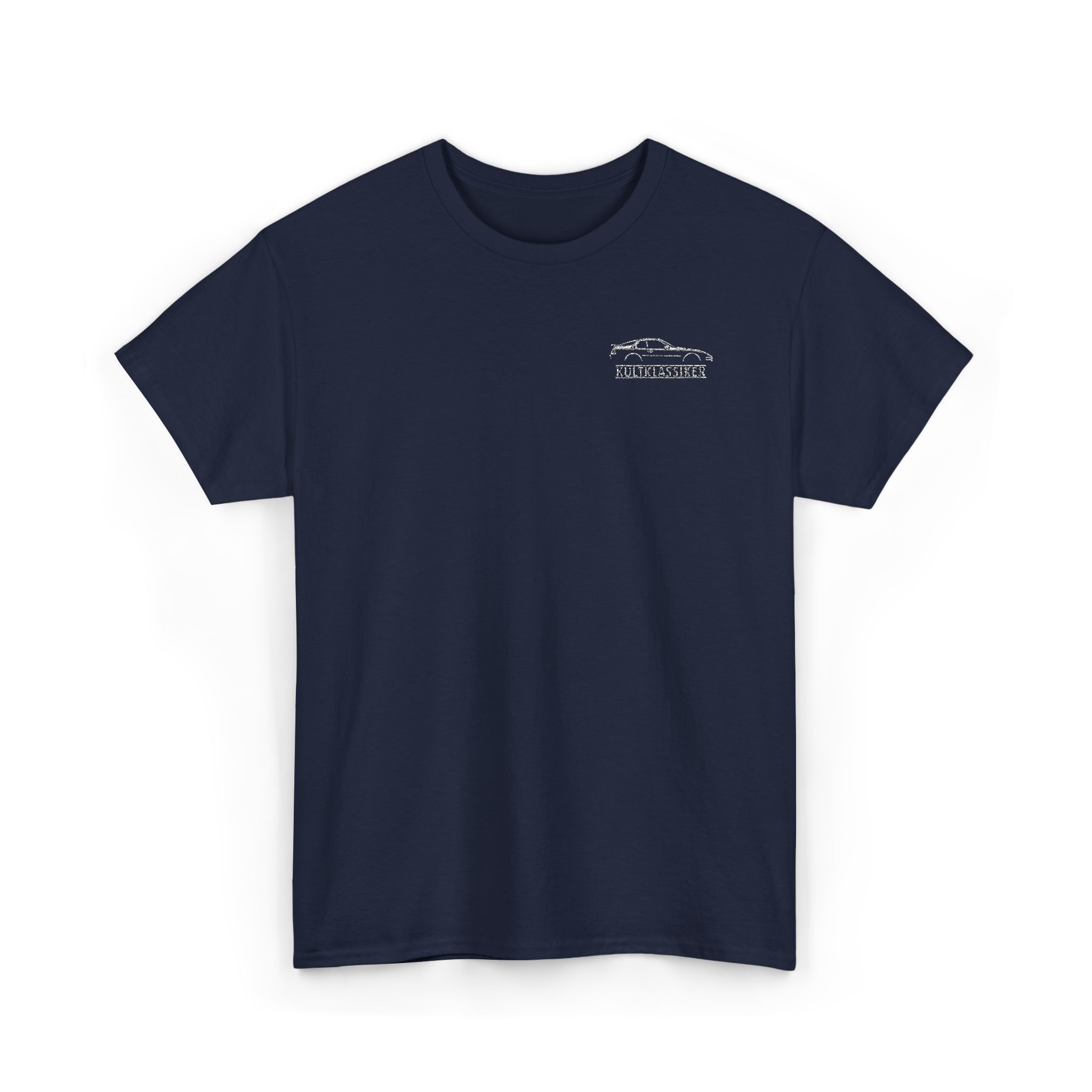 T-Shirt, Stickerei links, Porsche 968 Coupe, Text KULTKLASSIKER, Weiße Schrift – Bild 10