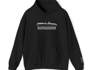 Streng limitiertes Hoodie, nur 50 Exemplare, Audi Cabrio Silhouette, Vorderseite und Ärmel edel bestickt