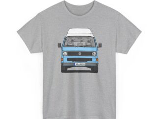 VW T3, Bulli, VW Bus, Strichzeichnung, Hellblau, AA AU 9H