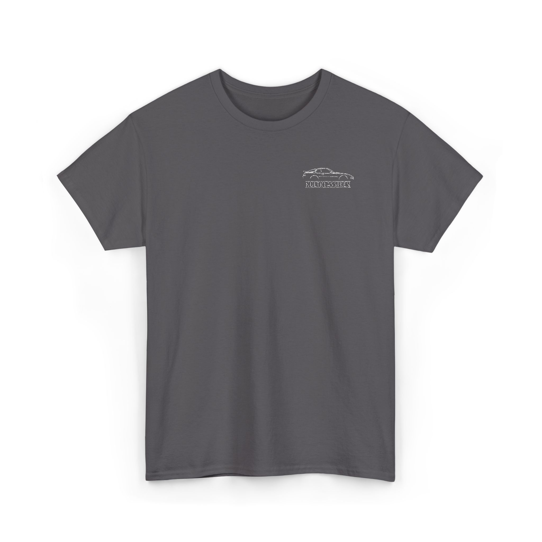 T-Shirt, Stickerei links, Porsche 968 Coupe, Text KULTKLASSIKER, Weiße Schrift – Bild 8