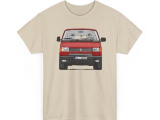 T-Shirt, VW T4 vor GP, Bulli, Strichzeichnung, Rot, GG T 4094H