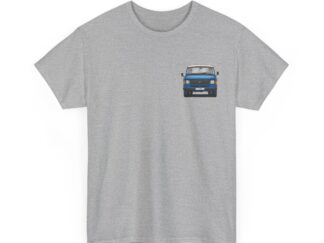 T-Shirt, Ford Transit Mk2, Strichzeichnung klein, Blau, eigenes Kennzeichen möglich