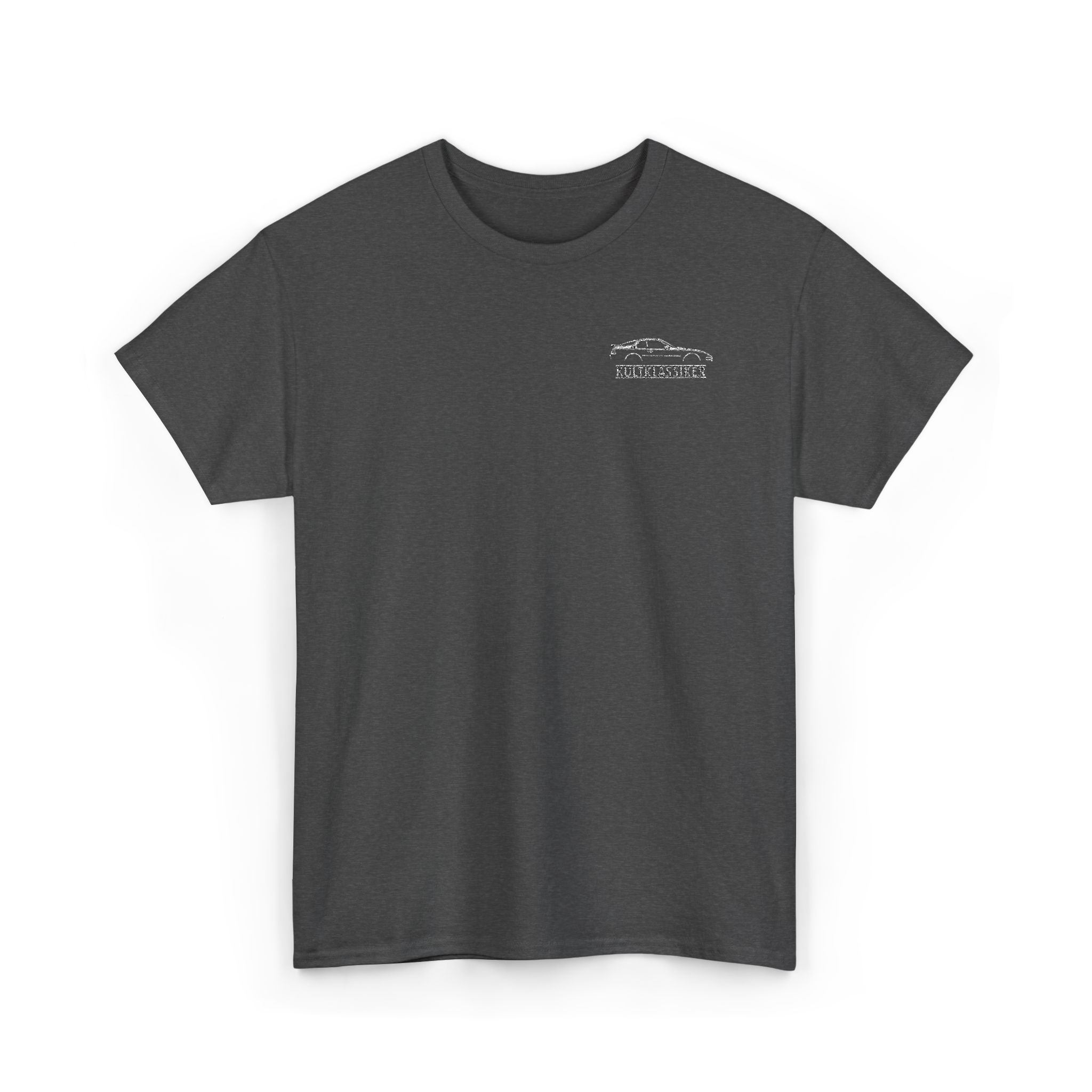 T-Shirt, Stickerei links, Porsche 968 Coupe, Text KULTKLASSIKER, Weiße Schrift – Bild 7