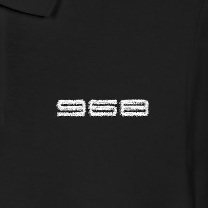 Polo-Shirt, Porsche 968 Cabrio, edle große Stickerei auf dem Rücken, kleine auf der Brust – Bild 4