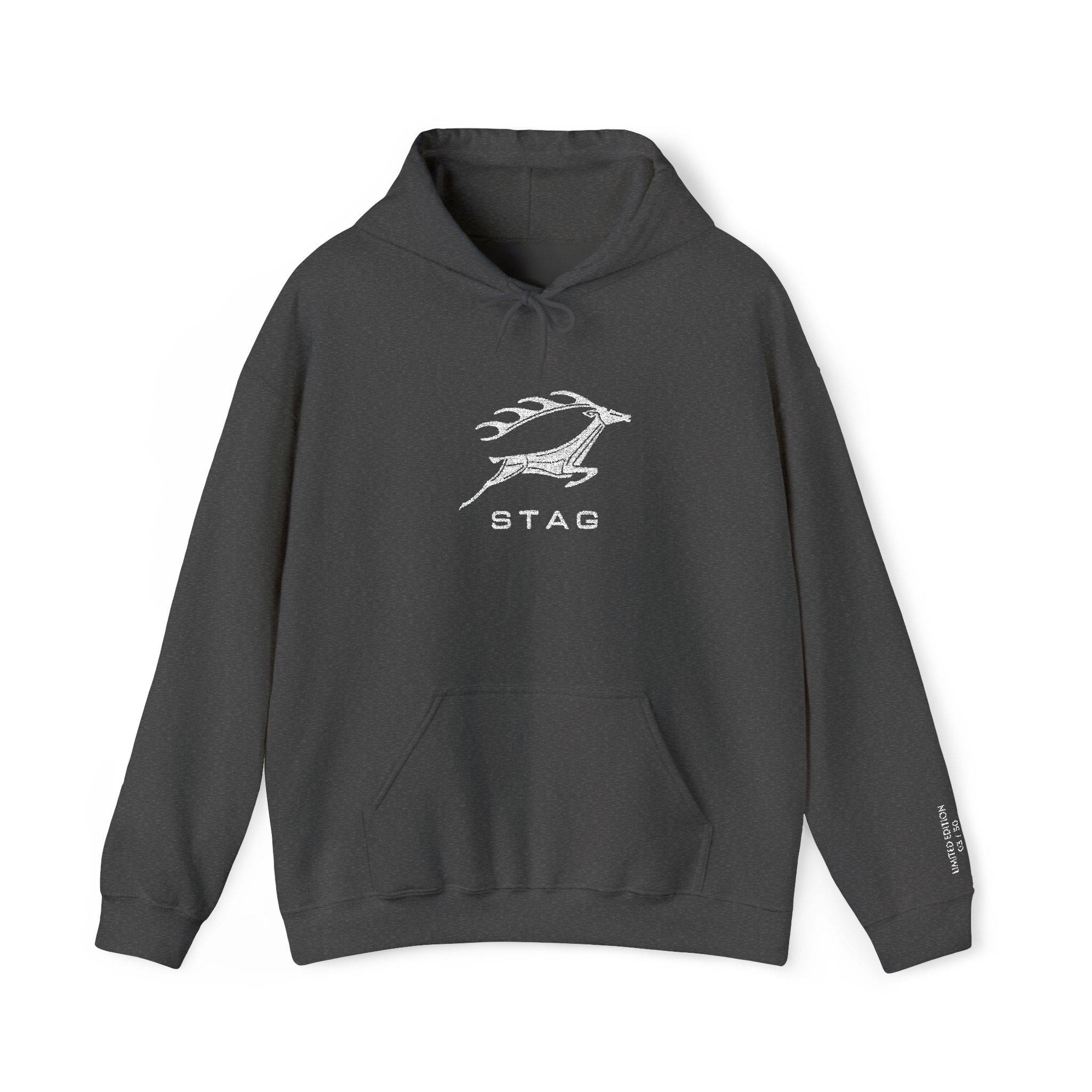 Streng limitiertes Hoodie, nur 50 Exemplare, Triumph Stag Emblem, Vorderseite und Ärmel edel bestickt – Bild 3