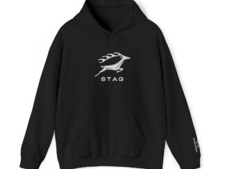 Streng limitiertes Hoodie, nur 50 Exemplare, Triumph Stag Emblem, Vorderseite und Ärmel edel bestickt