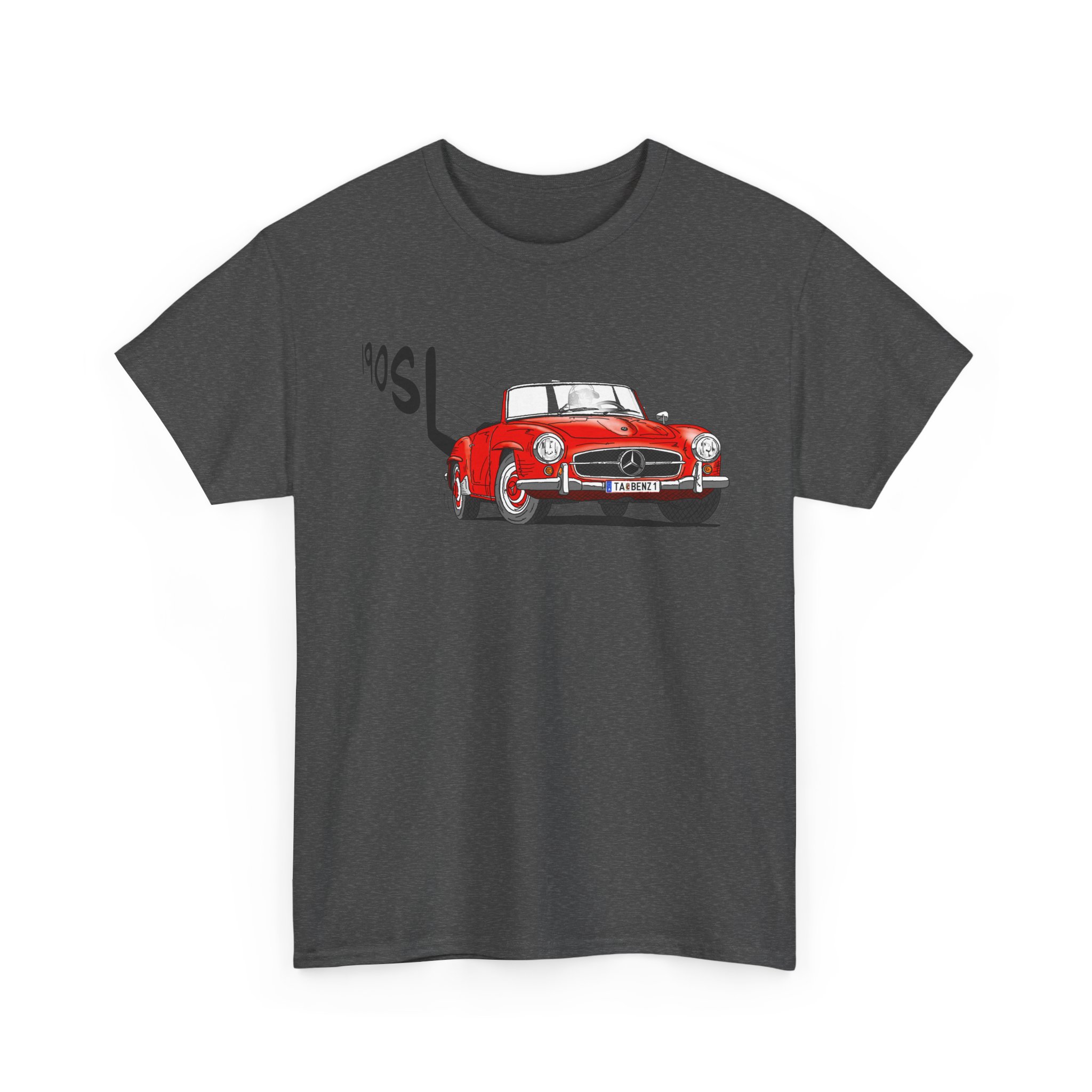 T-Shirt, Mercedes 190 SL, Strichzeichnung, Rot, TA BENZ 1 – Bild 6