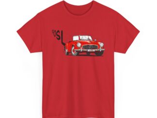 T-Shirt, Mercedes 190 SL, Strichzeichnung, Rot, TA BENZ 1