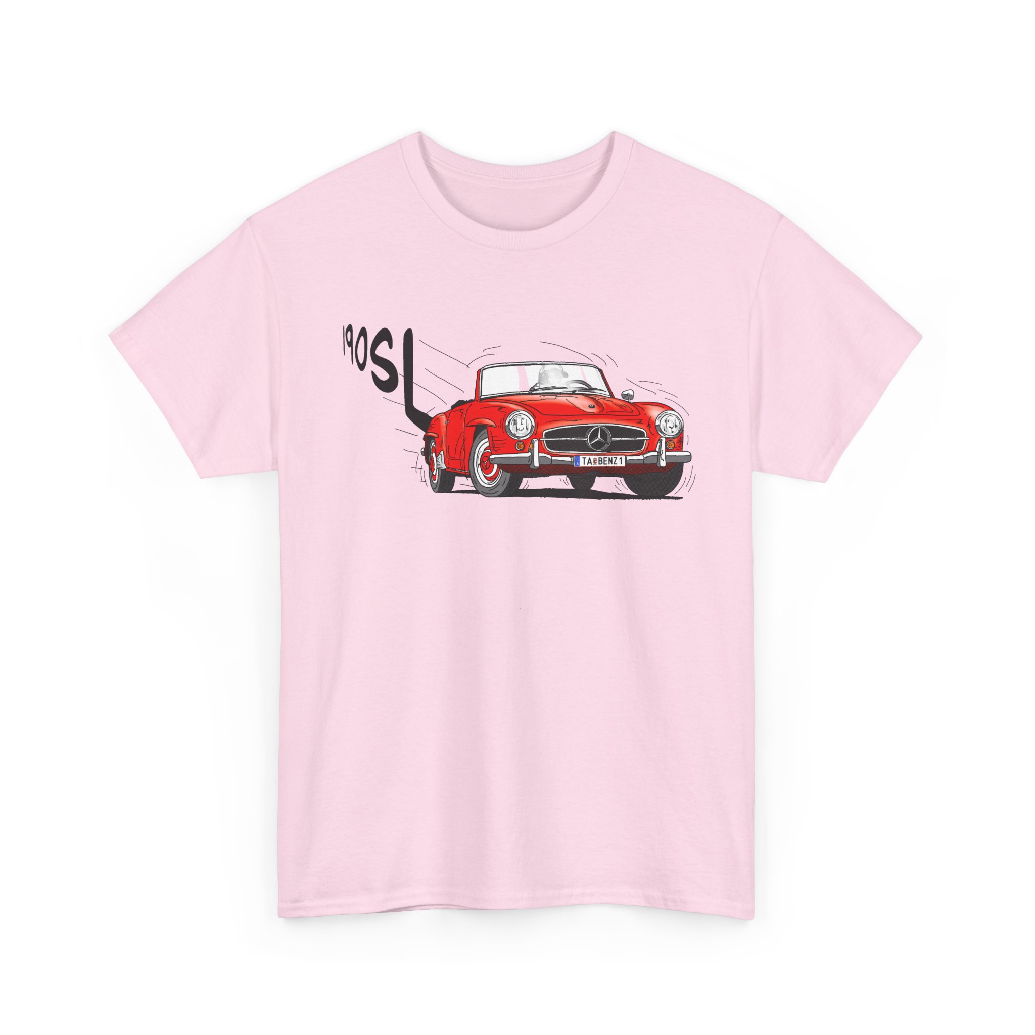 T-Shirt, Mercedes 190 SL, Strichzeichnung, Rot, TA BENZ 1 – Bild 8