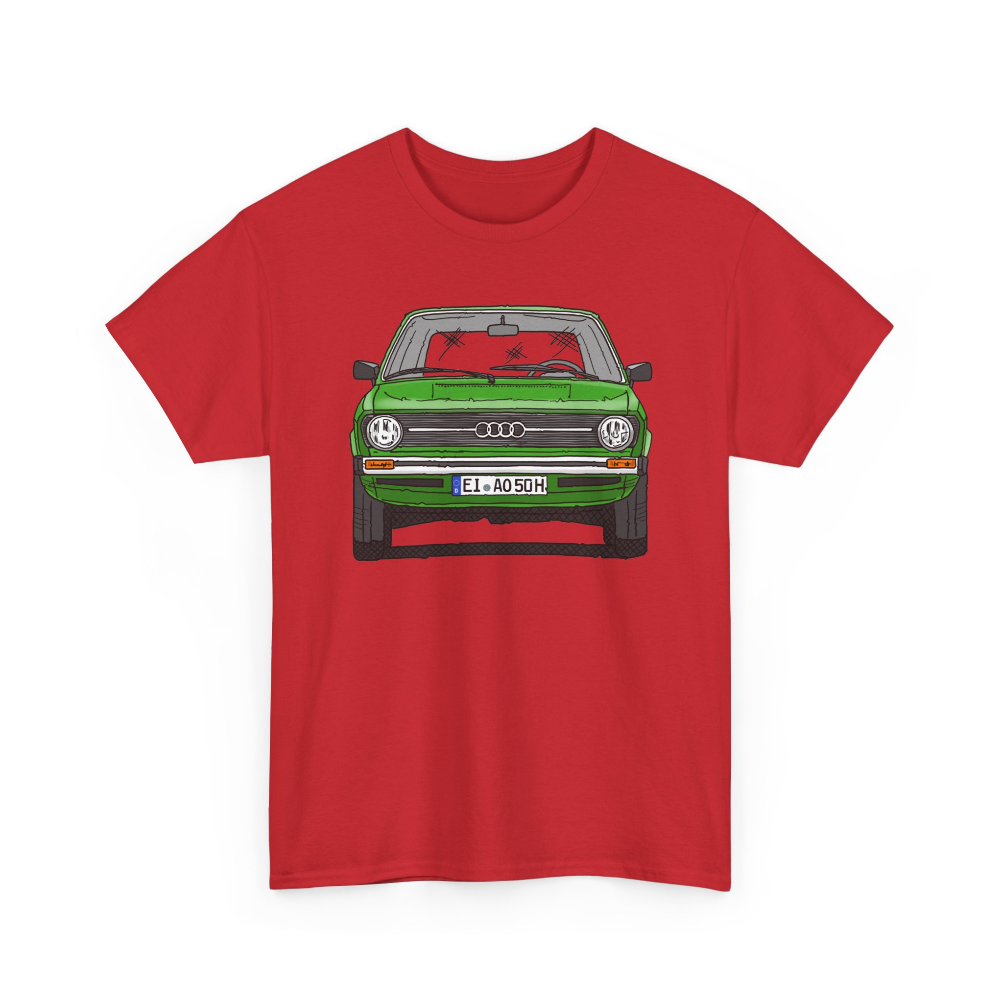 T-Shirt, Audi 50, Strichzeichnung, Cliffgrün, EI AO 50 H – Bild 11
