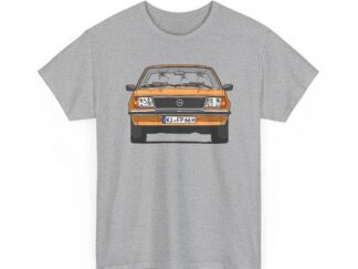 T-Shirt, Opel Ascona B, Strichzeichnung, Ocker, KI FP 66H