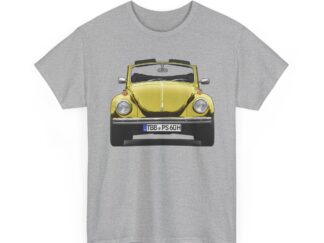 T-Shirt, VW Käfer Cabrio, 1302, Strichzeichnung, Gelb, TBB PS 60H