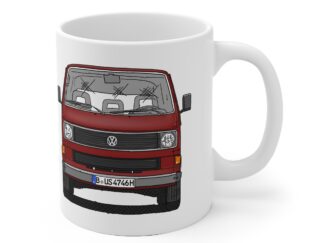 Tasse (2 Größen) - VW T3, Bulli, VW Bus, Rot, B US 4746H