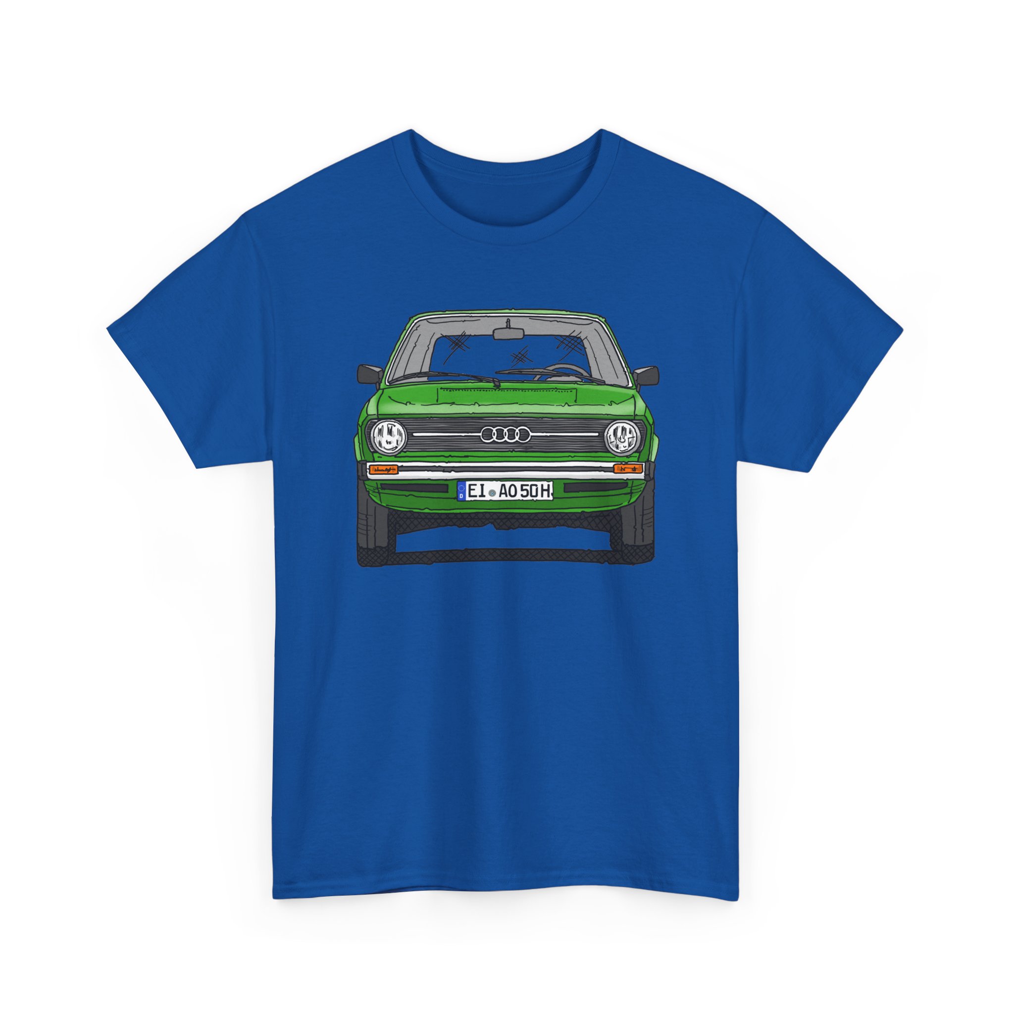 T-Shirt, Audi 50, Strichzeichnung, Cliffgrün, EI AO 50 H – Bild 8