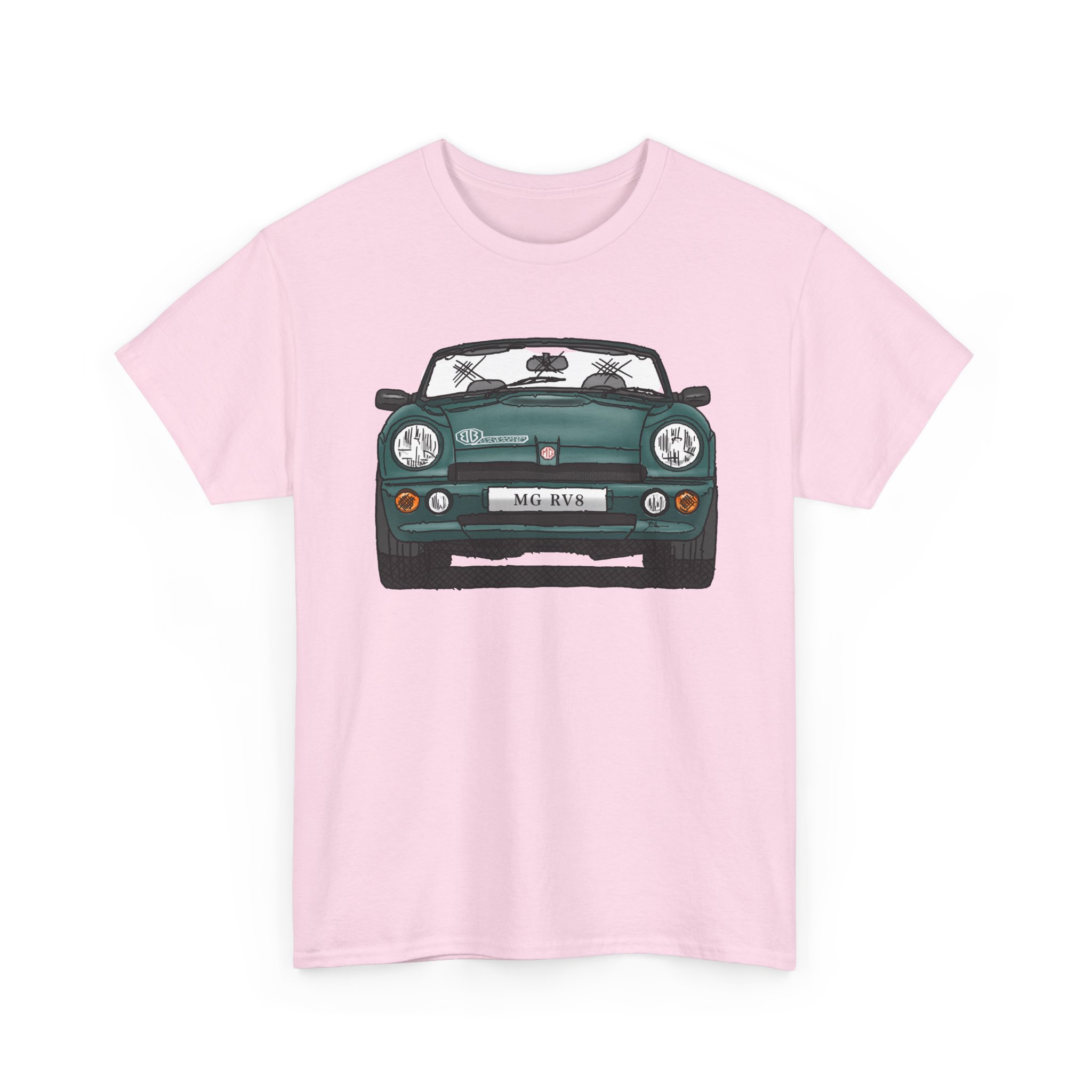 T-Shirt, MG RV8, Strichzeichnung, Grün – Bild 10