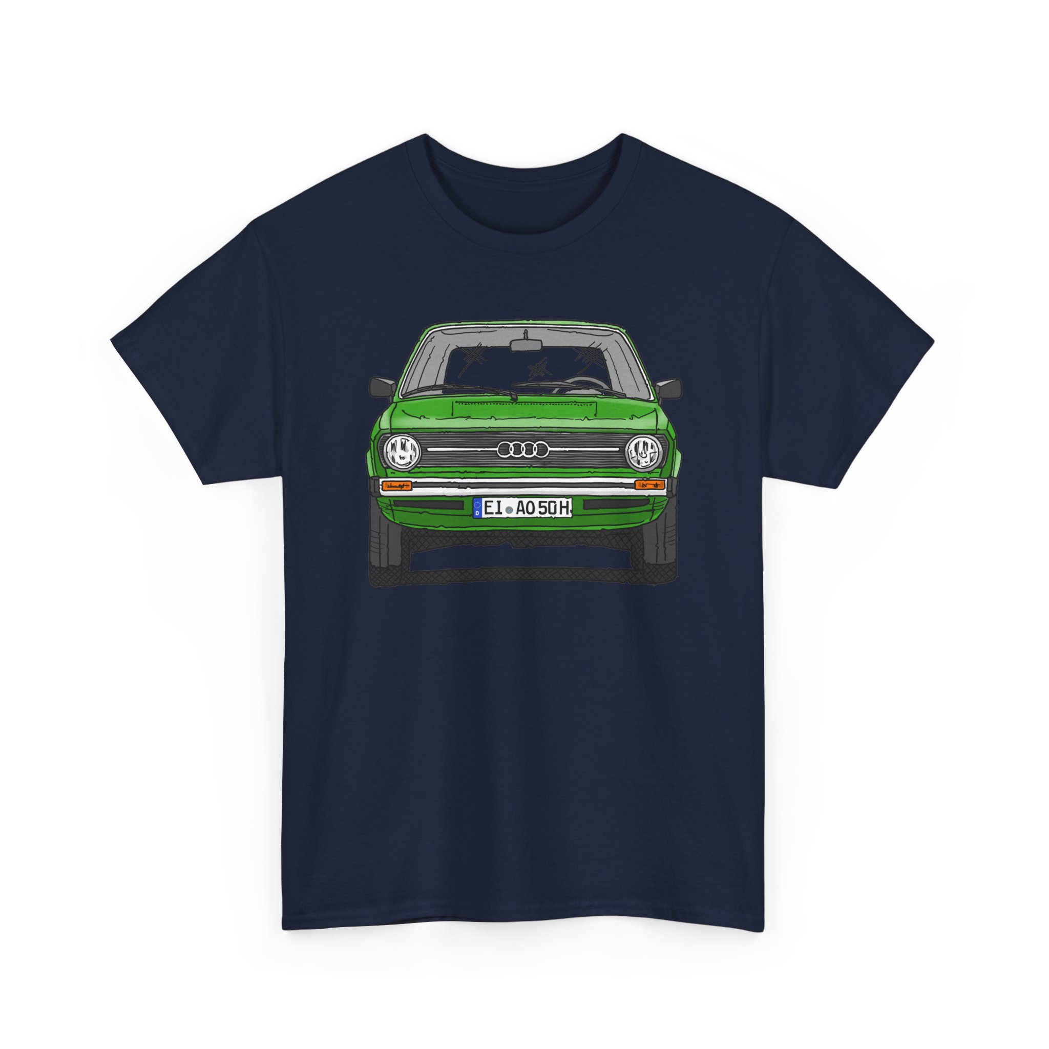 T-Shirt, Audi 50, Strichzeichnung, Cliffgrün, EI AO 50 H – Bild 9