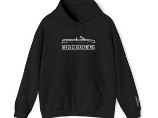 Streng limitiertes Hoodie, nur 50 Exemplare, BMW E30 Cabrio, 3er BMW, Vorderseite und Ärmel edel bestickt