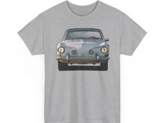 T-Shirt, Karmann-Ghia Typ34, beidseitig bedruckt, Grau, mit Kennzeichen personalisierbar