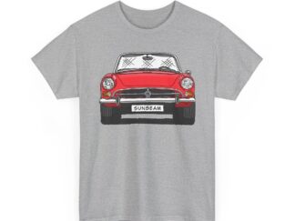 T-Shirt, Sunbeam Alpine, Tiger, Strichzeichnung, Rot