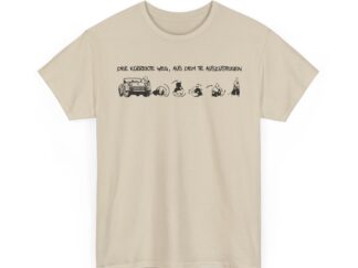 T-Shirt, Triumph TR3A, DER KORREKTE WEG, Strichzeichnung